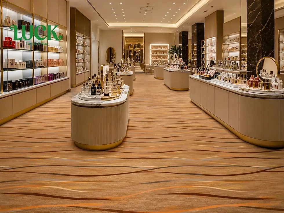Polyester Printed Wall To Wall Carpet For Retail Floors