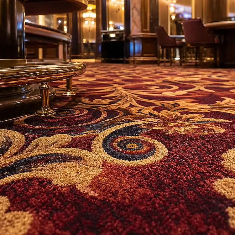 Luxuriöser Wand-zu-Wand-Teppich aus Casino-Wolle